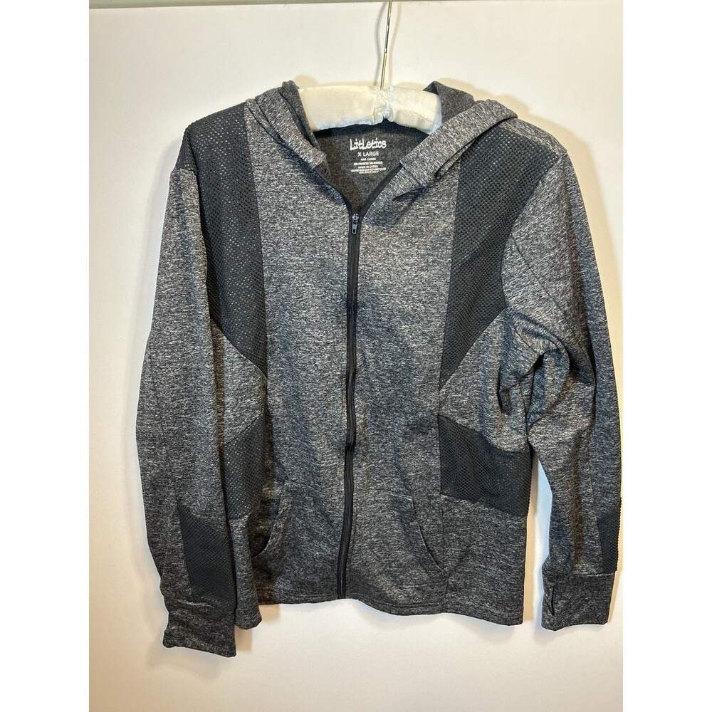 Litletics Gray Full Zip Women’s Hooded Performance Jacket XL Stretch Athleisure - Picture 7 of 12